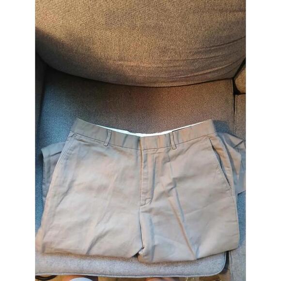 Banana Republic Khaki Flat Front Men's Dress Slacks 36x30 - Picture 1 of 8